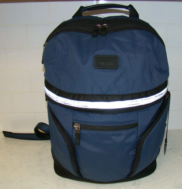 Tumi Taylor Nylon Laptop Navy Blue Backpack Travel Bag Carryon Luggage 55980