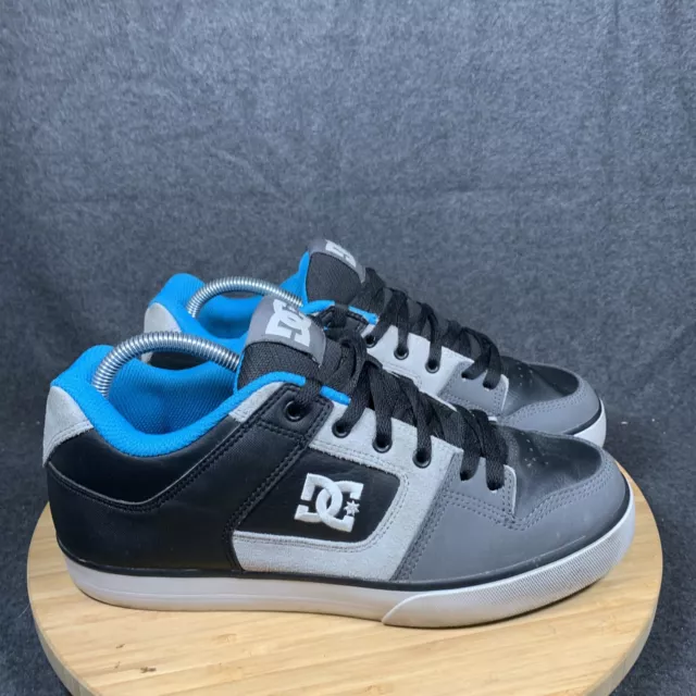 DC Shoes Pure Men's 9 Black Grey Top Skate Shoes Sneakers