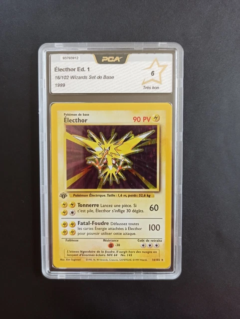 Pokemon Card Electthor 16/102 Holo Edition 1 - Base Set - FR - PCA 6