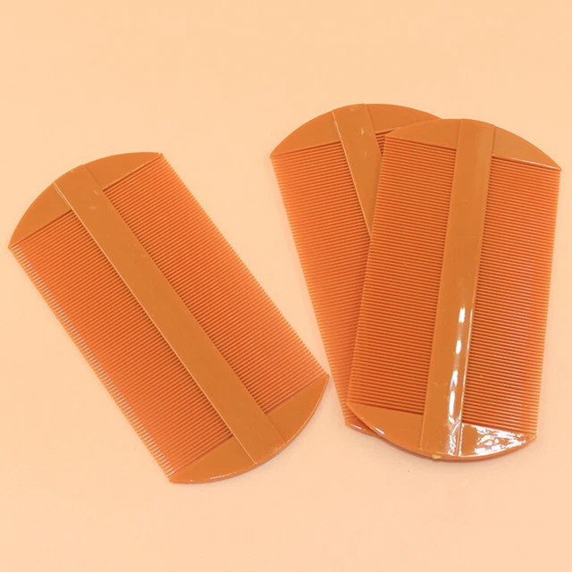 2X Double Sided Nit Fine Tooth Head Lice Hair Combs for Kids Pet Flea Plastic ^~
