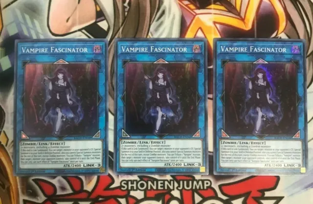 Yugioh x3 Vampire Fascinator BACH-EN048 Super Rare 1st Edition NM