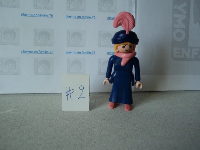Lot Playmobil Vintage Série Rose époque 1900 - Personnages, Calèche, Animaux - Années 90