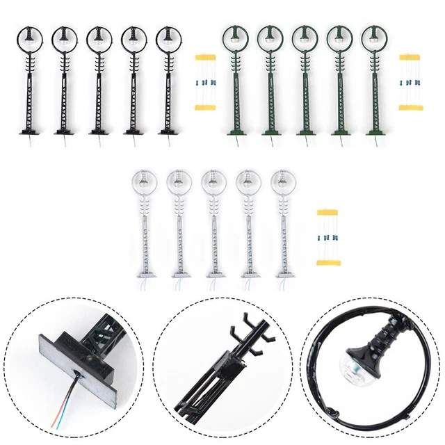 LED-Straßenlaternen Für Modelleisenbahn Spur N | 5 Stück | 3V Betriebsspannung