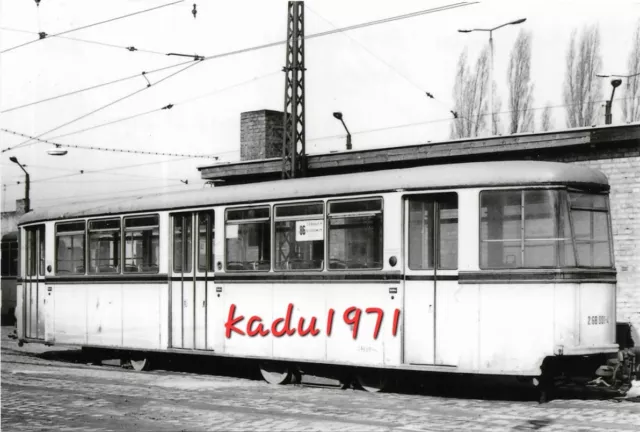 N131) Foto BVG Berlin Straßenbahn, Hof Köpenick BDE 268 001, Prototyp 80er Jahre