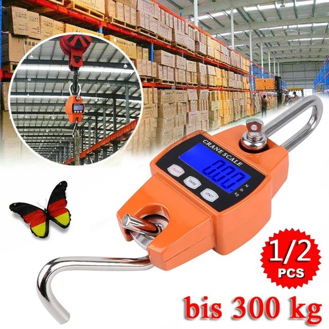 Balanza de grúa hasta 300 kg LCD Balanza colgante digital Balanza de tracción Balanza de carga Balanza industrial