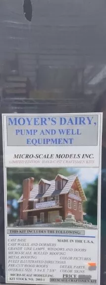Micro-Scale Models 2003-1 HO Scale Moyer's Diary Pump & Well Equipment Kit