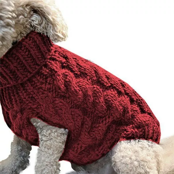 Winter Pet Clothes Jumper Sweater Knitted Puppy Dog For Small Dogs Cat Coat S-XL
