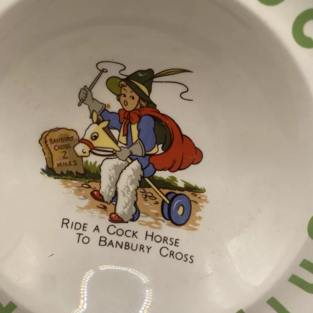 Vintage Ralph 1750 Moses1751 Enoch 1784 Wood & Sons Nursery Rhyme Plate Bowl Set 2