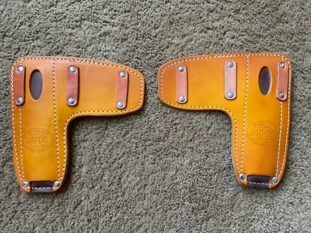 New Bashlin 140-DS Leather PADS ONLY. Tree Climbing Lineman Gaffs