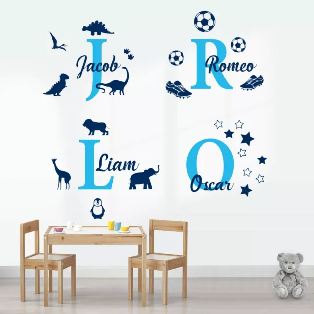 BOYS Personalised Wall Art Sticker NAME for nursery bedroom custom