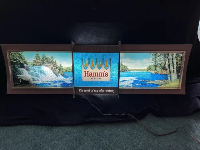 NICE 1965 Hamm's Panoramic Rippler Beer Sign Motion Beer Sign Item 9040
