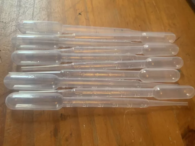 10 3ml CLEAR DROPPER DROPPERS PLASTIC PIPETTES UK PIPPETTE PLANT HYDROPONICS