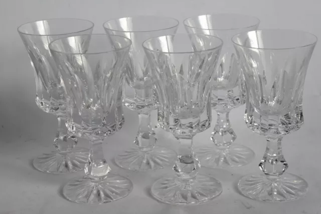 DAUM France 6 glasses crystal chevreuse 13.3 cm (58418)