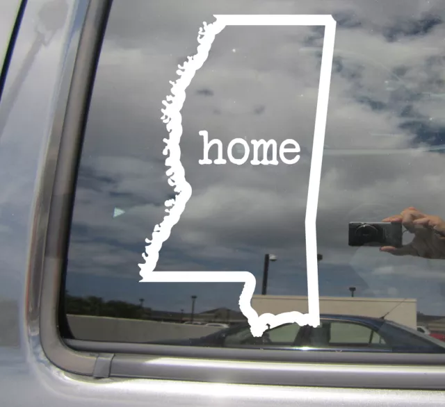 Mississippi Home State Outline - USA Car Vinyl Die-Cut Decal Sticker 07007