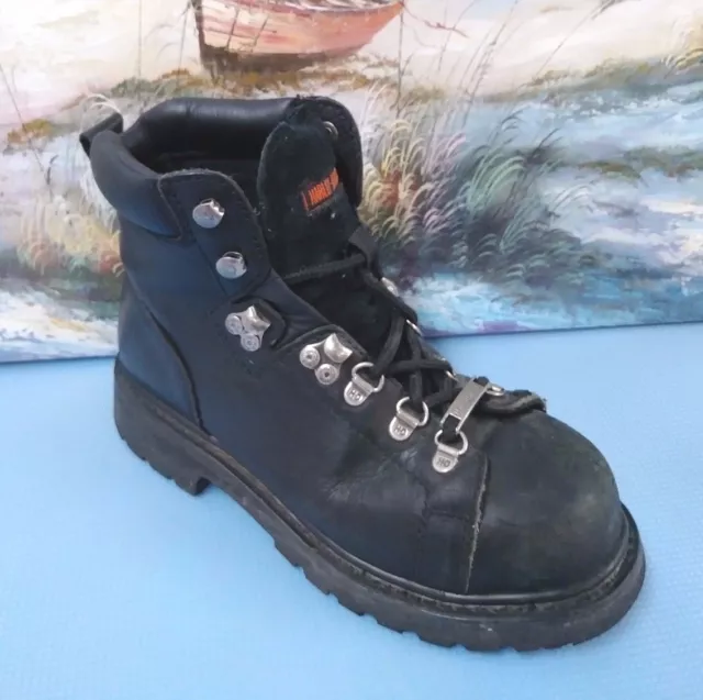 Harley Davidson Dipstick Women's Size 8.5 Steel Toe Motorcycle Biker Boot 81615