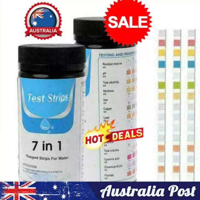 7 in 1 Aquarium Fish Tank Water Tropical Test Strips Kit Nitrite PH RL