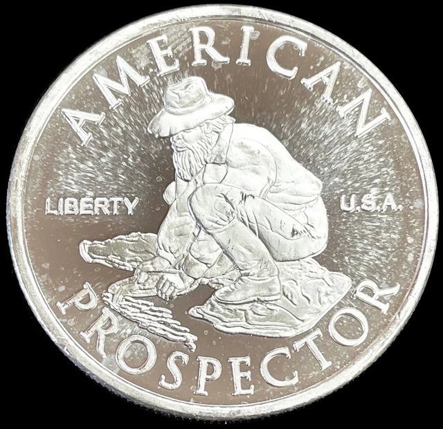 AMERICAN PROSPECTOR SILVER 1 Oz 999 Fine Proof-Like Liberty Round
