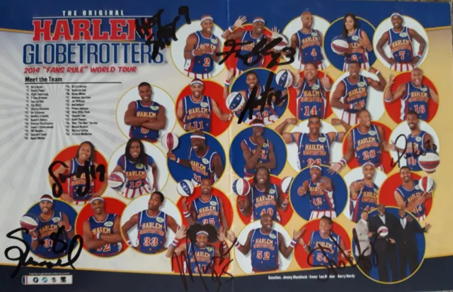 Harlem Globetrotters / 8 Original Autogramme