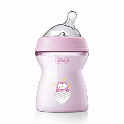 Chicco Chicco Natural Feeling Biberon Polipropilene E Silicone 150ml 0 Mesi Rosa 80811. 