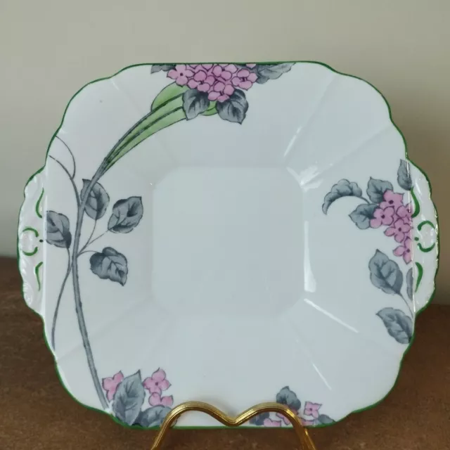 Antique 1930s Art Deco, Melba Bone China, Floral, Cake or Sandwich Serving Plate