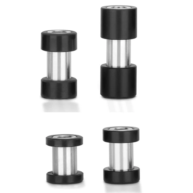 Boccola Per Ammortizzatore Posteriore Mountain Bike - Set Albero In Alluminio Con Gomma - Misure Multiple 22-56 Mm, Diametro Interno 8 Mm - 3