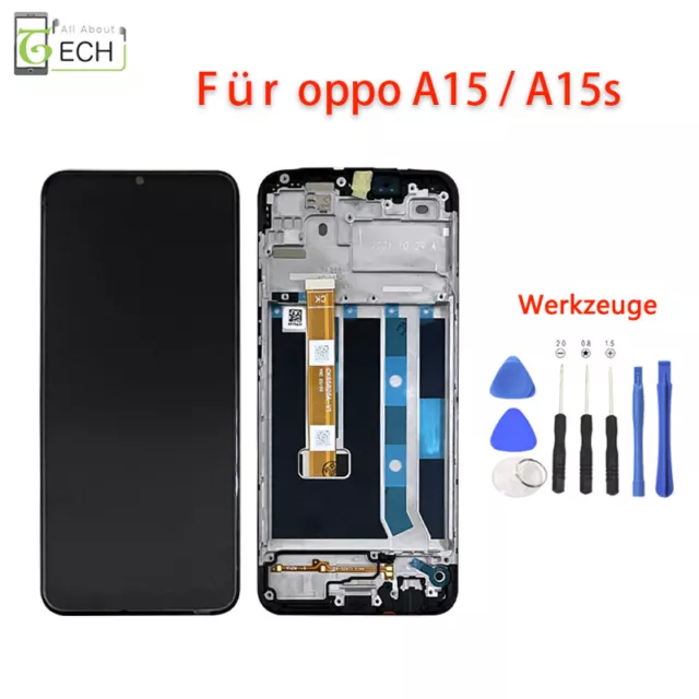 Für Oppo A15 A15s CPH2185 LCD Display mit Rahmen Bildschirm Touchscreen