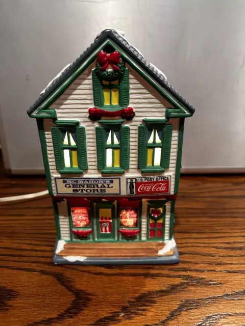 Coca-Cola Town Square Collection General Store US Post Office 1994 Christmas
