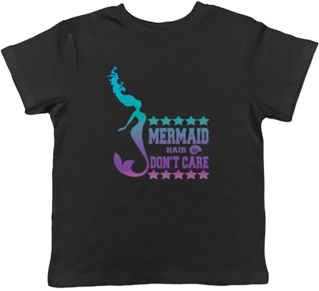 Mermaid Hair Don't Care Childrens Kids T-Shirt Boys Girls