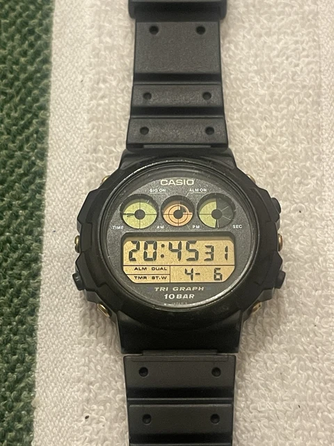 CASIO TGW-10 TRI Graph Vintage Watch Japan £90.00 - PicClick UK