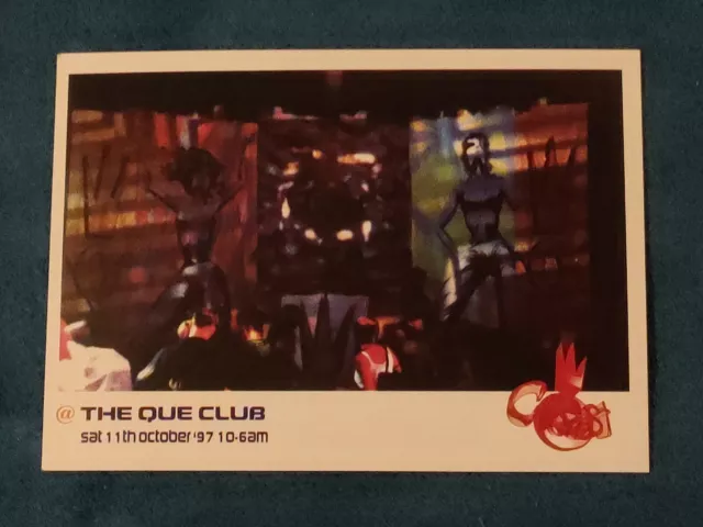 Crest @ Que Club Rave Flyer, 1990's Rave Club Flyers, Mint