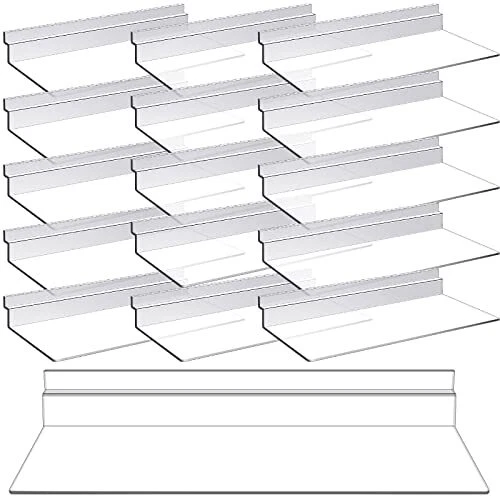 4 x 10 Inch Slatwall Shelves Hanging Slatwall Accessories Clear Slatwall Shel...