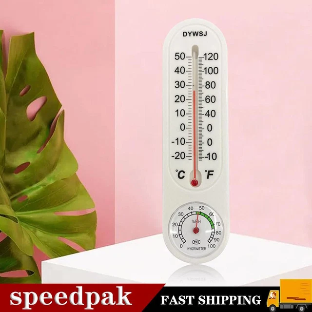 Wall Thermometer Indoor Outdoor Mounts Garden Greenhouse Humidity Meter New A7N7