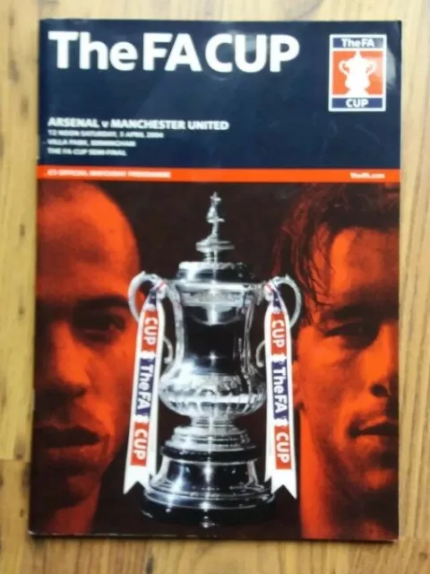 2004 FA Cup Semi Final Programme (autographed) – Arsenal vs Man Utd