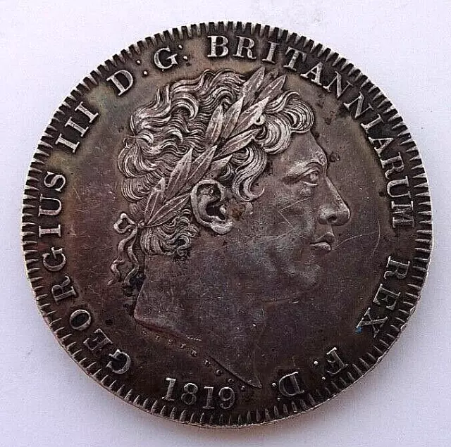 George III 1819 LIX Crown VF+/aEF