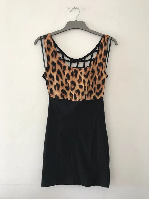 MOTEL ROCKS LEOPARD Print and Black Dress. Size M. Worn Once 8.50