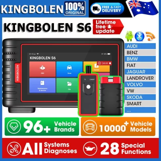 KINGBOLEN S6 OBD2 Scanner Diagnostic Tool Code Reader Coding IMMO TPMS AD800BT