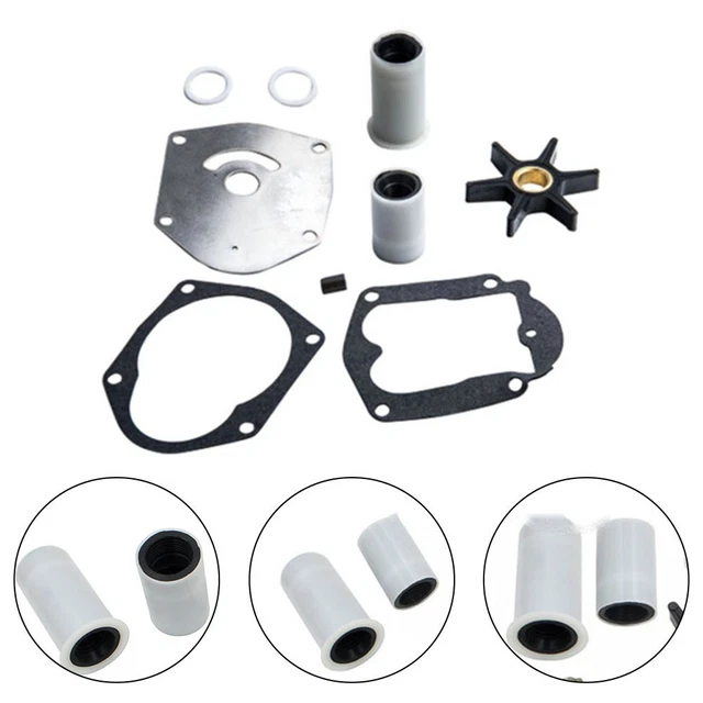 Qiilu Kit De Réparation Pompe à Eau Pour Johnson Evinrude 20-35hp – Turbine, Plaque, Joints, Boulons – Réf. 393630