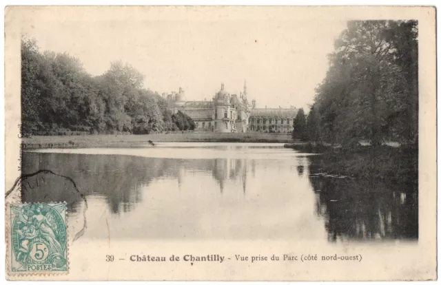 CPA 60 - CHANTILLY (Oise) - 39. Château de Chantilly. Vue prise du Parc