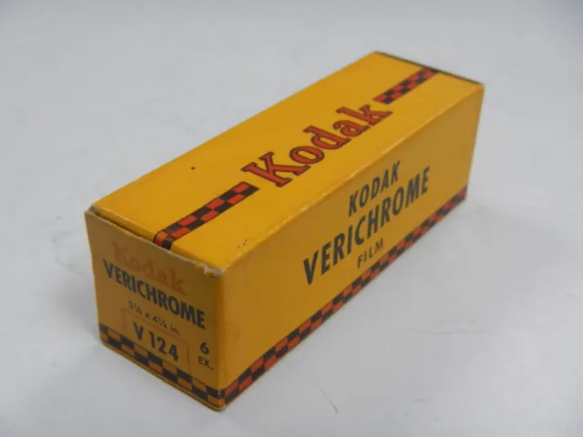 Vintage KODAK VERICHROME  FILM w/ Box V124 unopened Unused 1950s- Hard to find!!
