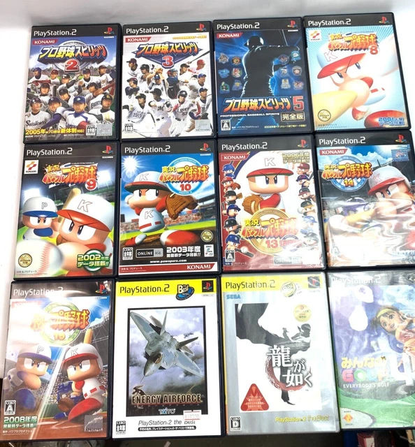 LOT OF 12 SONY Play Station 2 JAPANESE GAME E POWER PROS GOLF ENERGY AIRFORCE