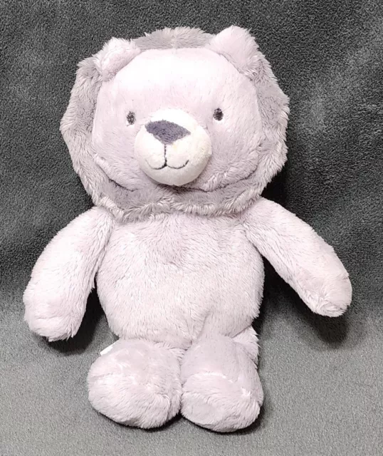 Carters Just One You Gray Lion Stuffed Animal Lovey Plush Rattle 8"