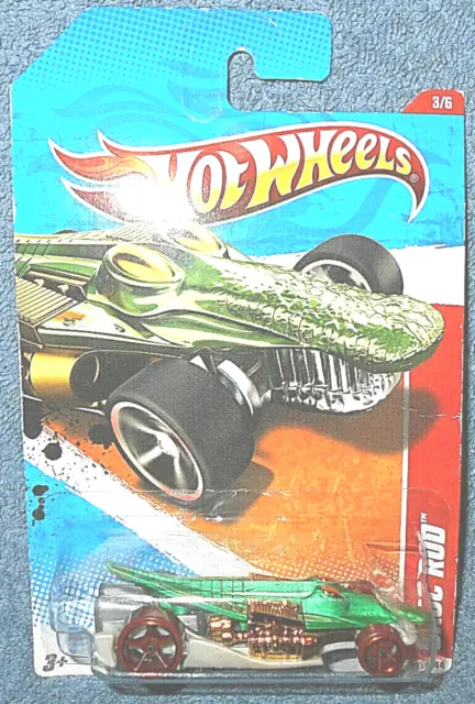 2010 Hot Wheels Croc Rod Thrill Racers - Jungle 1:64 Diecast Car - New