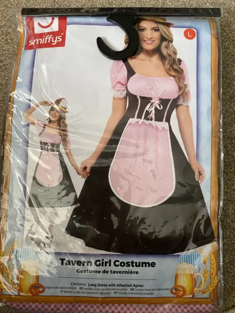 Womens Tavern Girl Costume Fancy Dress Up size 16-18