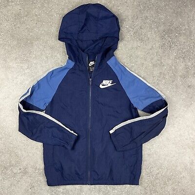 Nike Two Tone Blue Full Zip Hooded Track Jacket Youth 10-12 year 137-147 M