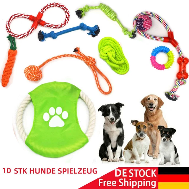 10PCS Set Hunde Spielzeug Aus Seil Kauspielzeug Pet Dog Toy Hund Welpen Kauen