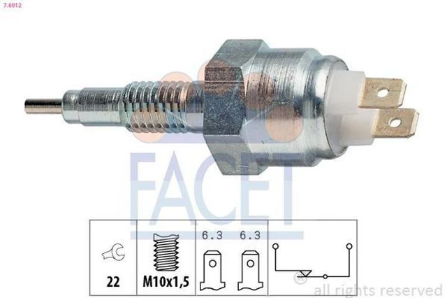 FACET Contacteur Feu De Recul 7.6242 - Compatible Ford Focus Mondeo Volvo C30 V50