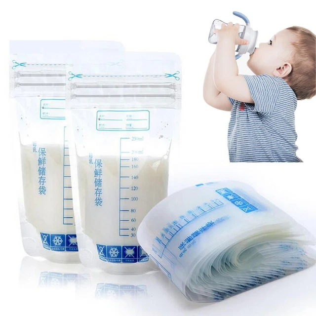 Recién nacido 30 piezas/bolsas de almacenamiento leche materna congelador bolsas de leche materna almacenamiento de alimentos