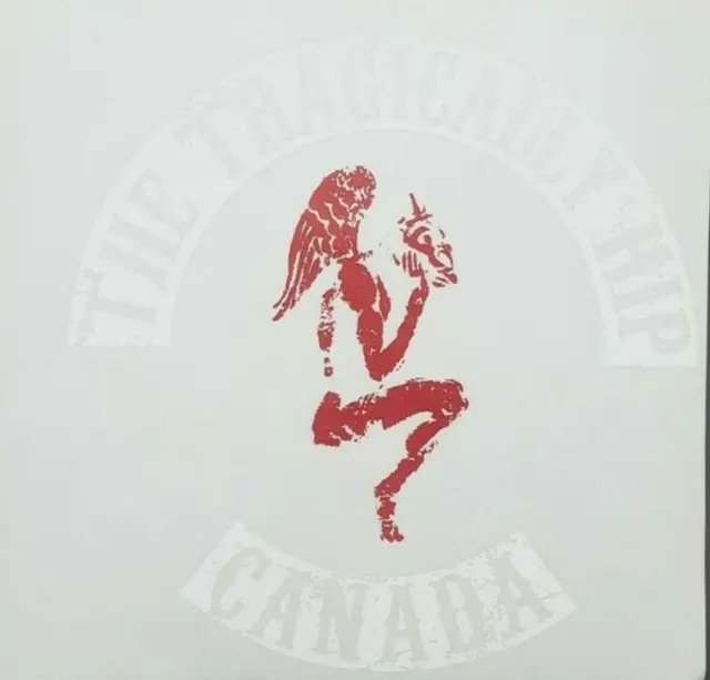 The Tragically Hip Canada Logo Iron On Heat Transfer White & Red 12x12 Rock Band
