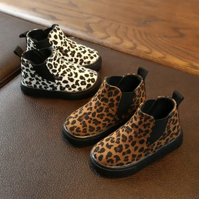 Stivali corti invernali caldi bambini bambine ragazzi stampa leopardata caldi invernali scarpe casual