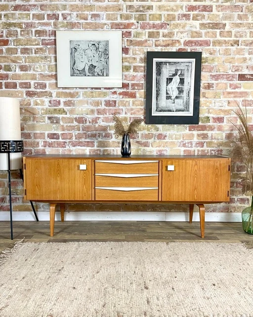 60ER JAHRE HELLERAU Mid Century Anrichte Kommode Sideboard Schrank ...
